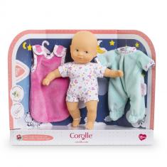 Mini cuddle box for 20 cm baby doll and accessories: good night butterflies