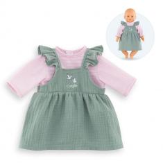 Vestido con volantes y camiseta Valle del Loira - Muñeca bebé 42 cm