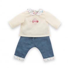 Clothes for 30 cm baby doll: T-shirt and jeans - Weekend in Paris