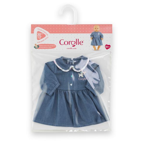 Clothing for 30 cm baby doll: Dress - Weekend in Paris - Corolle-9000111050