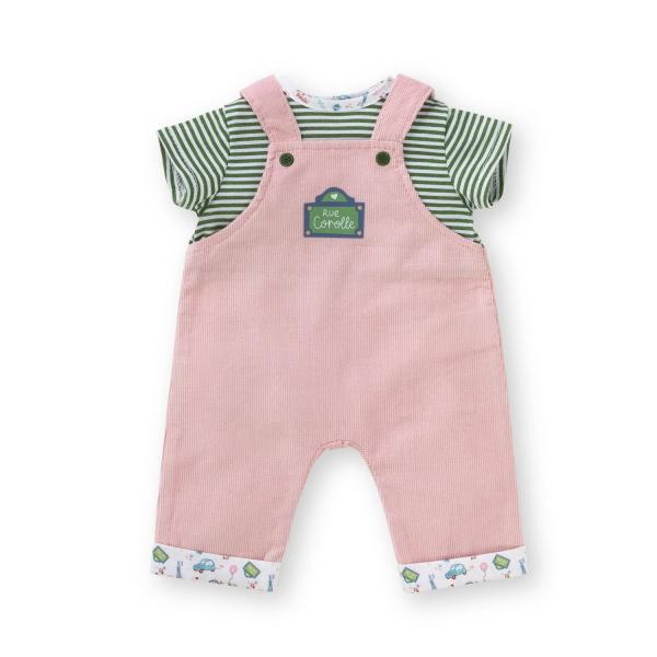 Clothing for 30 cm baby doll: T-shirt and overalls - Weekend in Paris - Corolle-9000111040