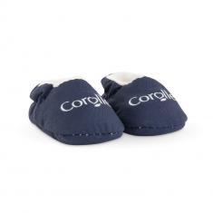Vêtement pour poupon 30 cm : Chaussons bleu marine