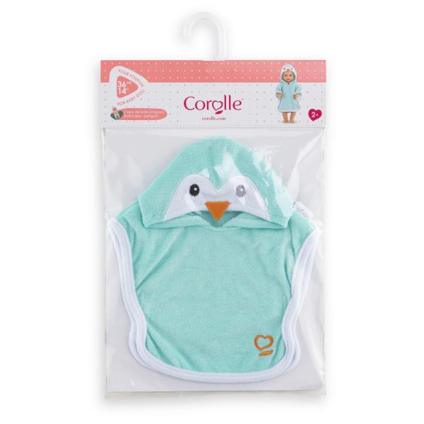 Kleidung für große 36 cm Babypuppe: Pinguin-Badeumhang - Corolle-9000141670