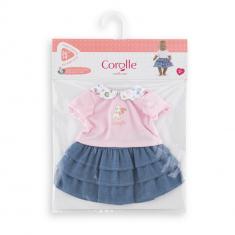 Clothing for Large 36 cm baby doll: T-shirt and skirt - Weekend in Paris