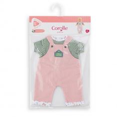 Clothing for Large 36 cm baby doll: T-shirt and overalls - Weekend in Paris