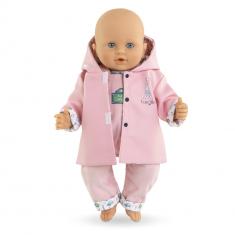 Clothing for Large 36 cm baby doll: Reversible raincoat - Weekend in Paris