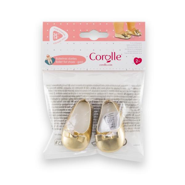 Kleidung für große 36 cm Puppe: Goldene Ballerinas - Corolle-9000141780