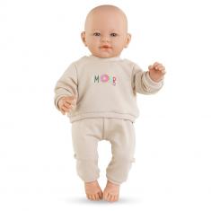 Kleidung für große 42 cm Babypuppe: Beige Jogginghose