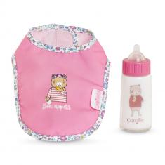 Accessories for Large 36 and 42 cm doll: Bib and magic bottle