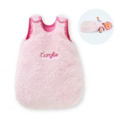 Rosa Plüsch-Schlafsack für 30?cm Puppe