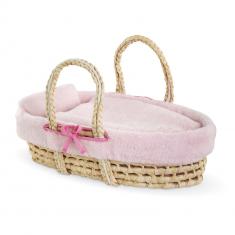 Caja de accesorios para muñeca Grande de 36 cm y 42 cm: Cesta y peluche rosa