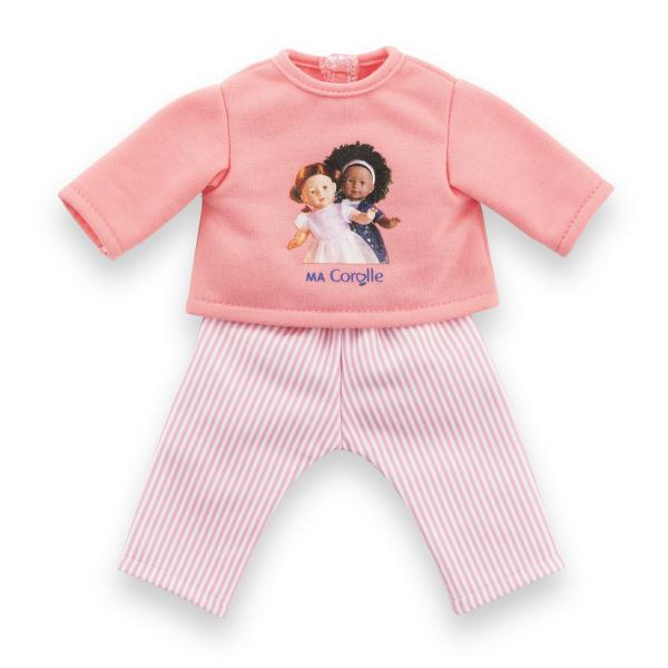 Vêtements pour ma poupée Corolle 36 cm : Pyjama rose 2 pièces - Corolle-9000212940