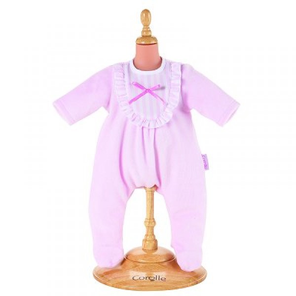 Ensemble bébé 42 cm : Pyjama rose avec rayures - Corolle-V5739