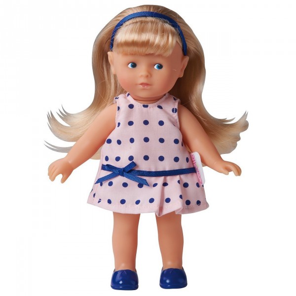 Poupée Miss Corolle Mini Corolline : Blonde et robe à pois bleus 20 cm - Corolle-BCX07