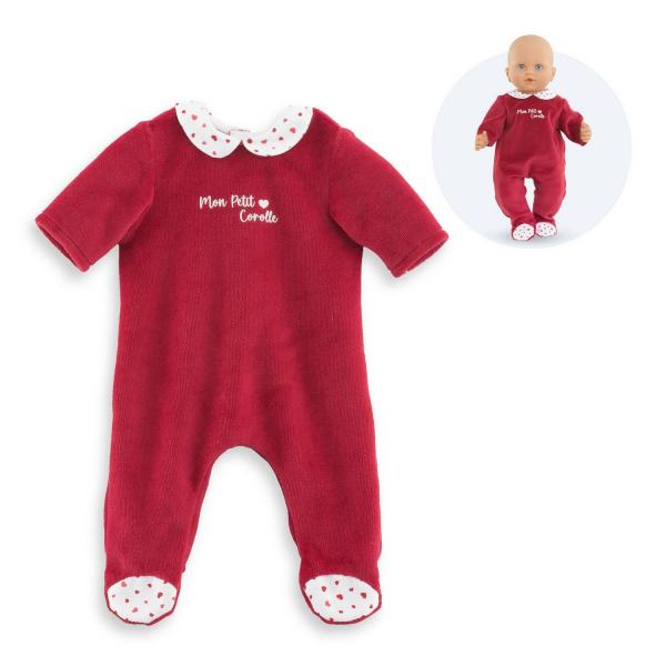 Kleidungsstück für große Babypuppe 36 cm: Pyjama Pétales de Coeurs - Corolle-9000141580