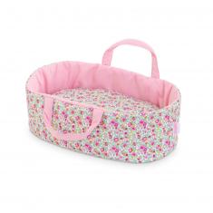 Accessoire pour petit poupon 30 cm : Couffin Fleuri