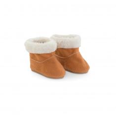 Chaussures pour poupée ma Corolle : bottes fourrées caramel