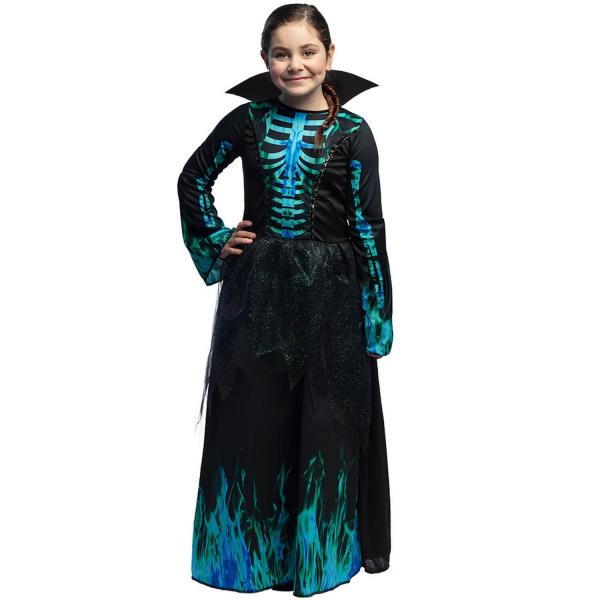 Azure skeleton costume - Girl - 78153-Parent