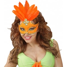 Brazil Orange Wolf Mask - Adult