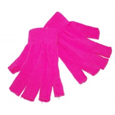 Neon pink mittens