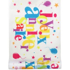 Festive Happy Birthday Table Runner