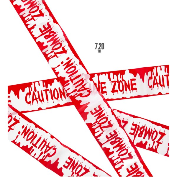 Halloween protective tape: Caution Zombie Zone - 51896WID