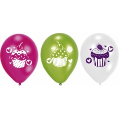 Cupcake Balloon Bag x6