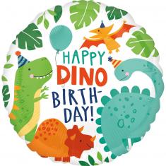 Dinosaur round foil balloon - 43 cm