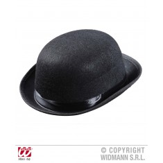 Child's black bowler hat