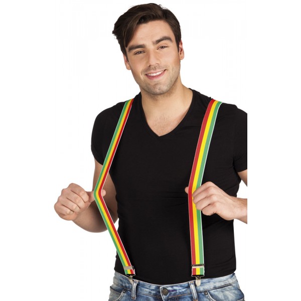 Pair of Rasta Suspenders - Adult - 00604