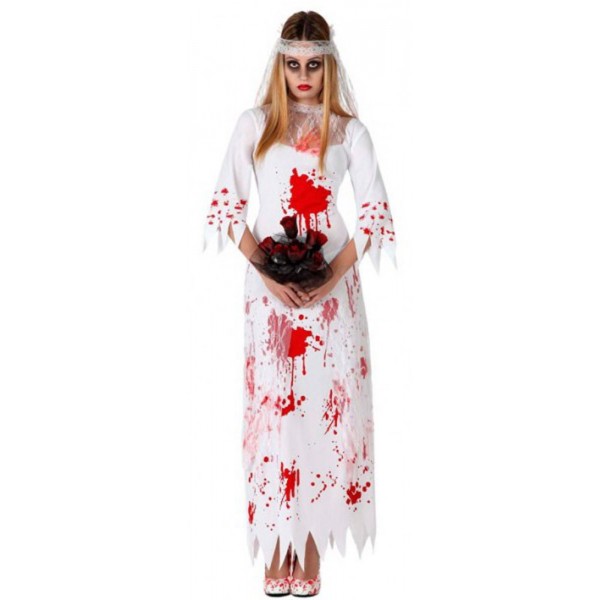 Bloodied Bride Costume - Women - 14927-Parent