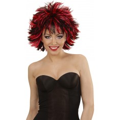 Steamy Black and Red Wig
