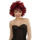 Miniature Steamy Black and Red Wig