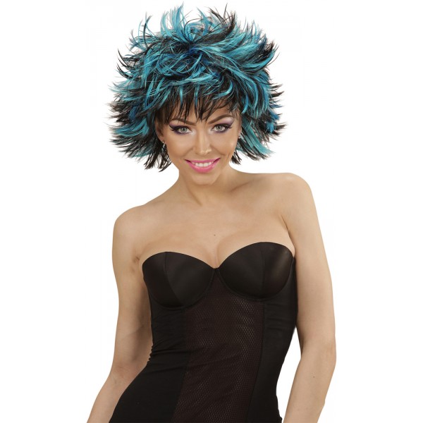 Steamy Black and Blue Wig - 04415
