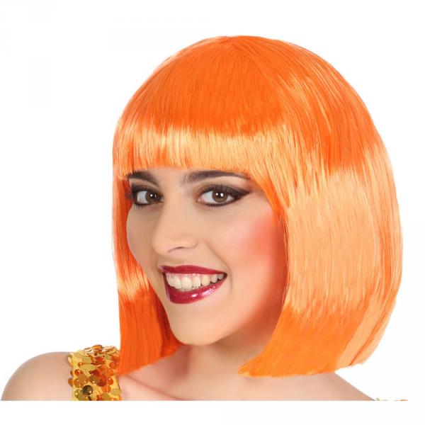 Short straight wig - Orange - 43312