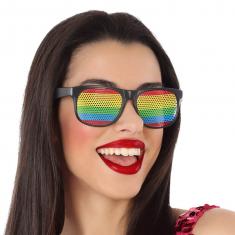 Multicolored grid glasses