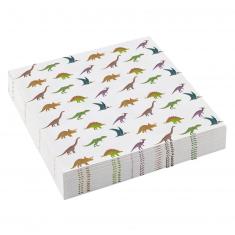 20 Happy Dinosaur Napkins - 25 x 25 cm