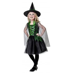 Witch Costume - Black and Green - Child