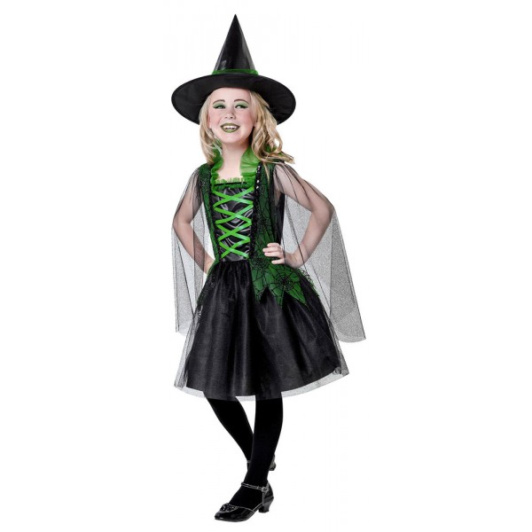 Witch Costume - Black and Green - Child - 07436-Parent
