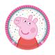 Miniature Peppa Pig round plates - 18 cm