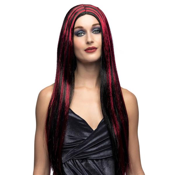 Wig: Witch Iona Black-Red Stripes - RDLF-86112