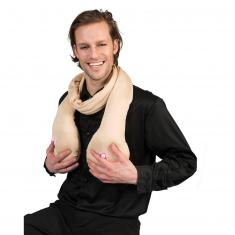 Scarf with breasts