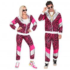 80s Pink Tiger Tracksuit Costume - Adult