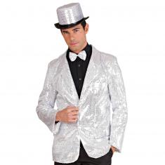 Showtime Sequin Jacket - Men: Silver