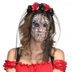 La Calavera tiara with veil