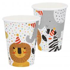 Safari paper cups x8