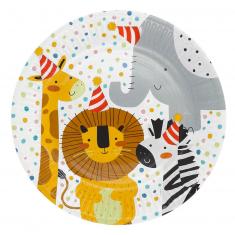 Safari paper plates x8