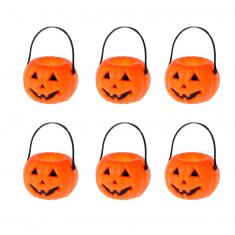 Mini pumpkin buckets x6