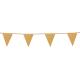 Miniature Glittering pennant garland - 6 m - Gold