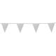 Miniature Sparkling pennant garland - 6 m - Silver